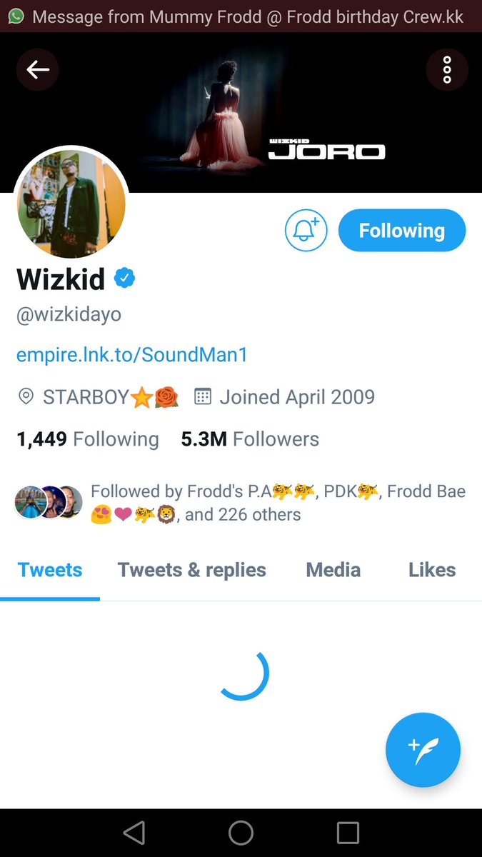 @MI_Abaga Even on twitter @Akon has more followers than @wizkidayo  so bro focus on your self growth...low self esteem is a big issues.. Please...Till tomorrow @wizkidayo will always be @Akon  little bro.. #PureFact