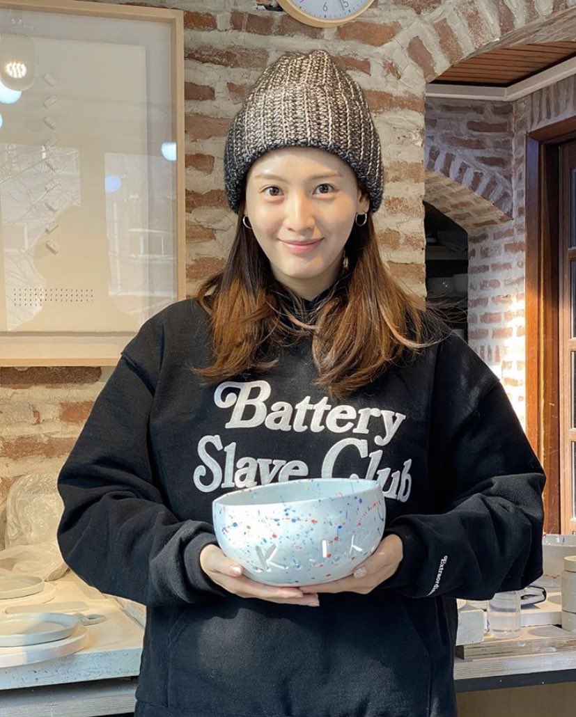 530natty's tweet photo. #alchemistJK ⊹ Spouts for ceramic copies placed on clay ewer that I made by my own, also with my name on it as a sign. It’s for my knitting bowl. The sake-serving ewer was not easy, but thankfully I nailed it! Good job, Jaekyung. https://t.co/76EVGt99C5