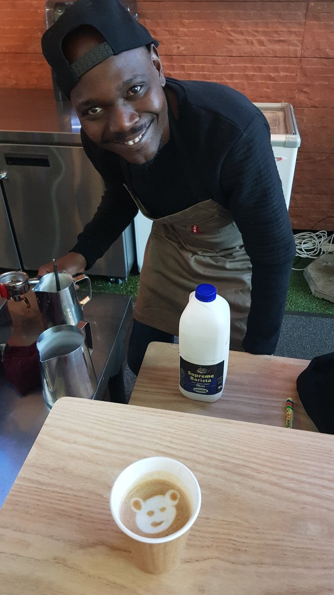 Nikos_Ang's tweet photo. Last double macchiato in the office today &amp; here is what one gets from the resident barista 😎

"Smile! Smile even more!  You made it great through 2019 and 2020 is here"  

That's the spirit ladies and gentlemen... Smile, dream &amp; make the most of it!

Have a smashing 2020! https://t.co/mqEeJpSccj