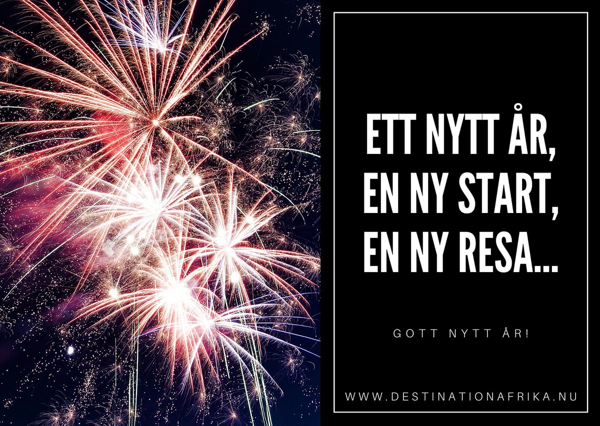 DestAfrika's tweet photo. Ut med det gamla, och in med det nya... Gott Nytt År till er alla, från oss på Destination Afrika! 🥳🥳🥳 https://t.co/aJig1vviA1