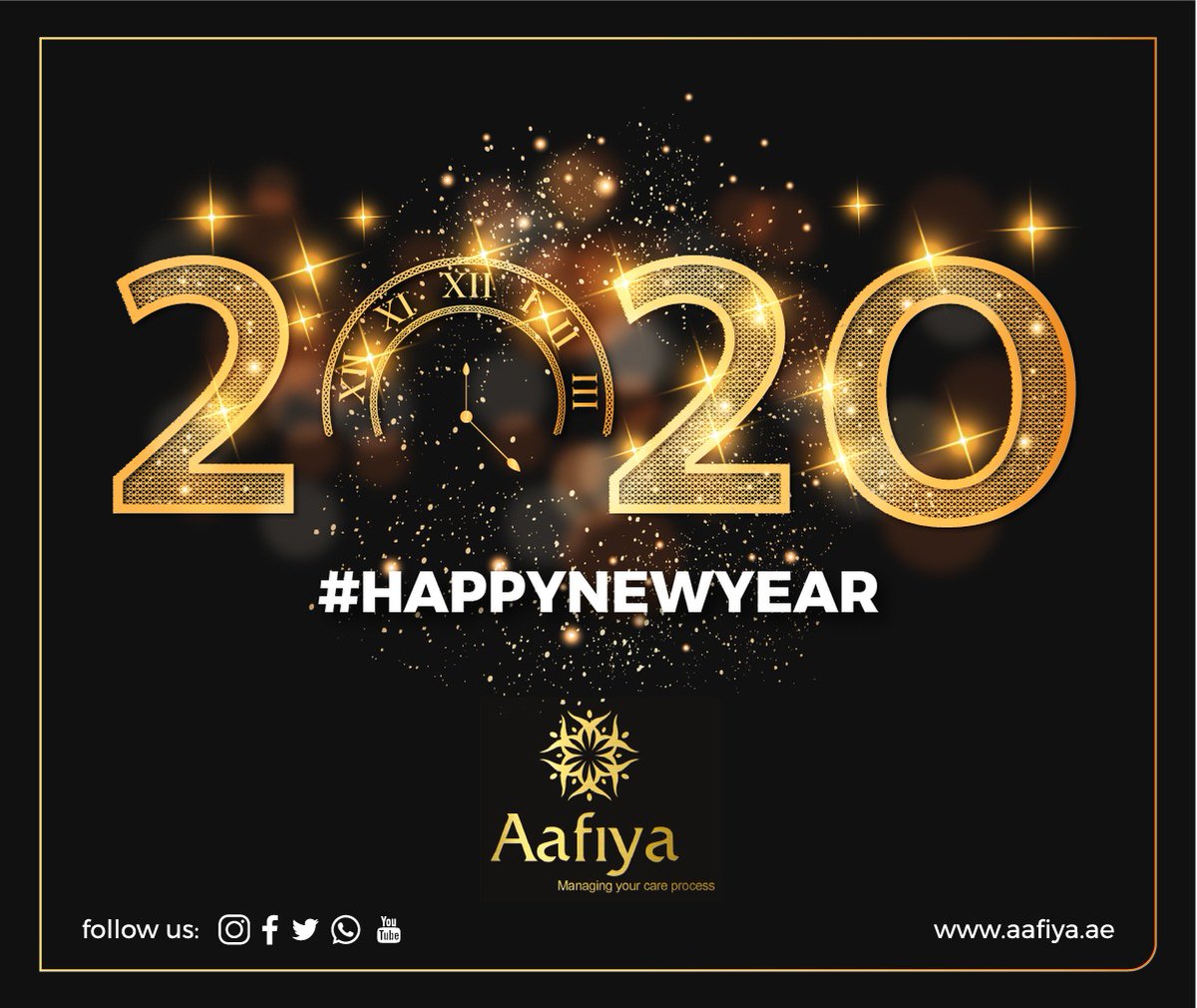 aafiyatpa's tweet photo. May this year bring new happiness, new goals, new achievements, and a lot of new inspirations for life. Wishing you a year fully loaded with happiness from whole Aafiya family #happynewyear2020 #letsuncomplicate #hospital #insurance #family #happiness #celebration #uae #newyear https://t.co/ulLfG0jQ8E