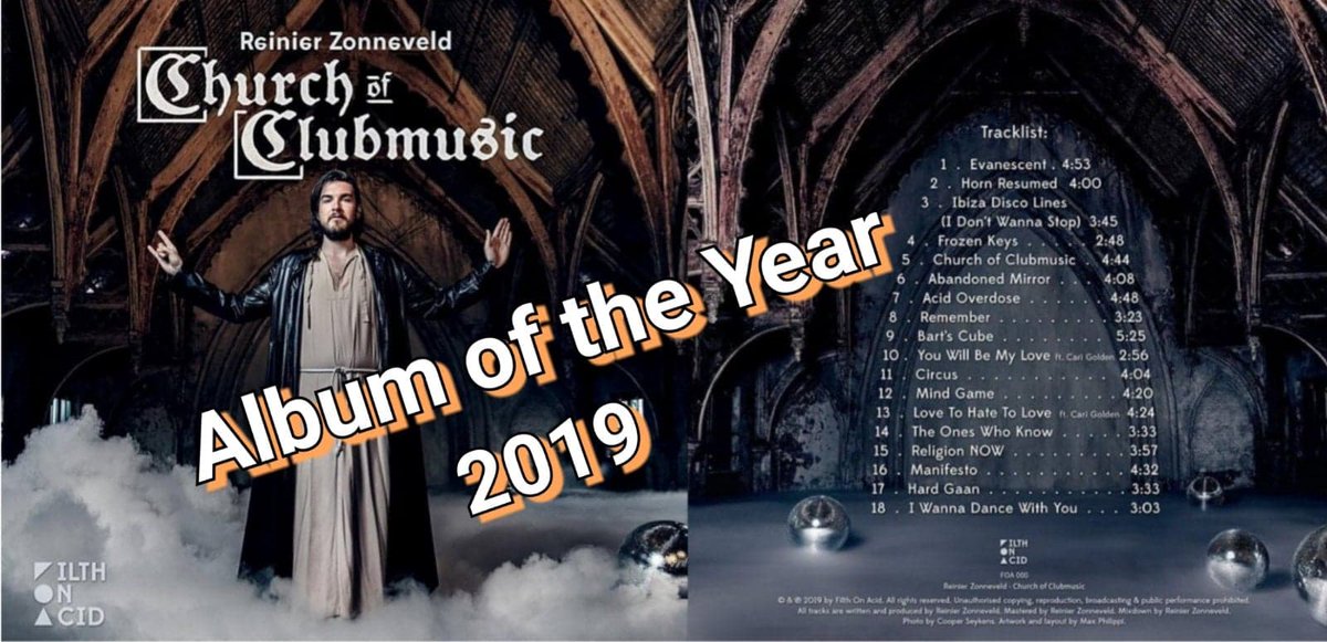 ClubLifeMyLife's tweet photo. #In2019 @ReinZonneveld released his #ChurchOfClubmusic album! #AlbumOfTheYear for me! From the melodic #HornResumed, through the emotional #LoveToHateToLove w/ Cari’s Golden voice, to the "Holy Trinity" #ReligionNOW #Manifesto #HardGaan, this album is a true masterpiece ❤️🎶 https://t.co/9wwOqi0VjX