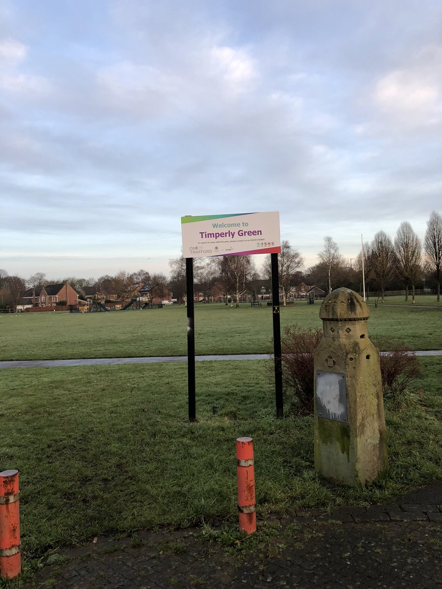 New year, new name for Timperley? Hope this park sign didn’t cost too much 😂🤦🏼‍♂️🙈 <a href="/OneTrafford/">One Trafford</a>