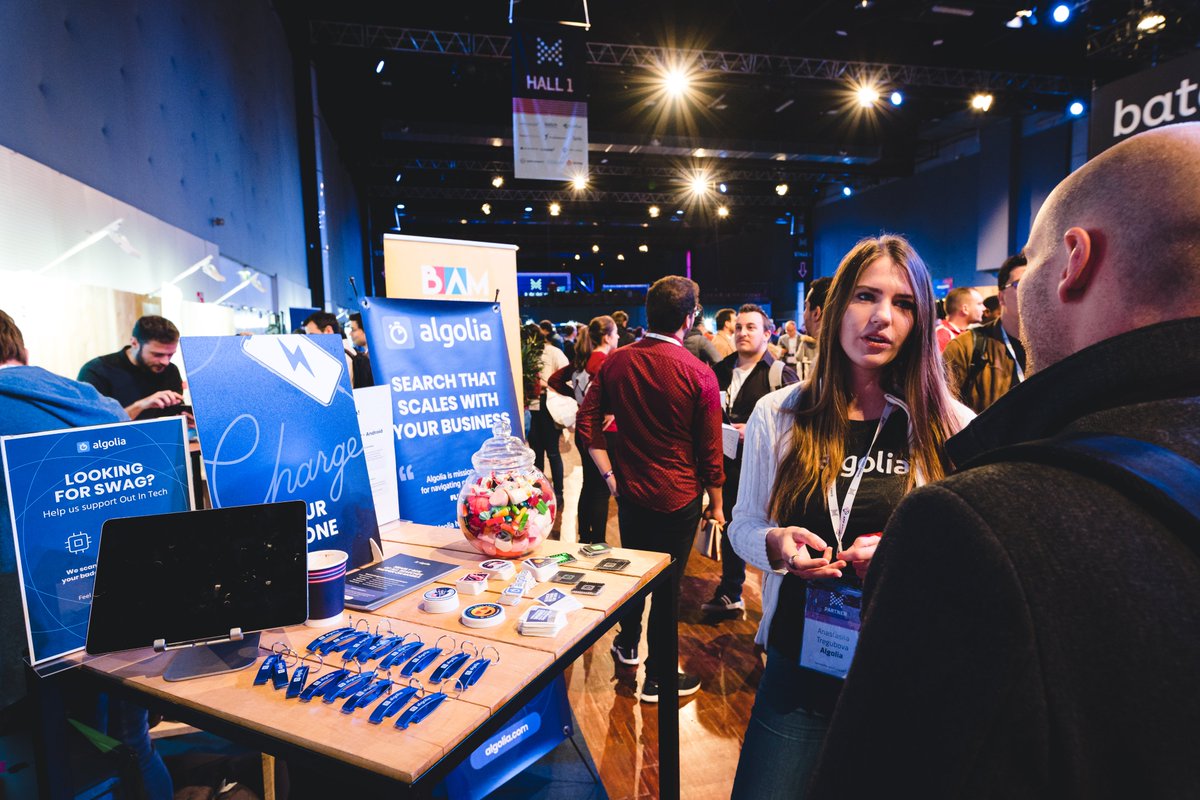MobileOneEvent's tweet photo. The @algolia team was at #MobileOne, the gathering of the #mobile community on November, 13th and 14th in Paris.
Algolia helps businesses across industries quickly create relevant, scalable, and lightning fast search and discovery experiences. https://t.co/I9CljeT8Wj
