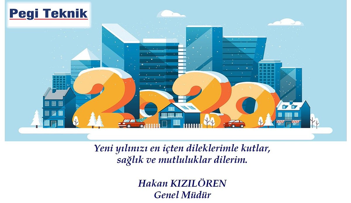 Yeni yılınızı en içten dileklerimizle kutlarız. 
#pegiteknik #dogalgaz #muhendislik #kontrollük #yeniyilinizkutluolsun #happynewyear2020