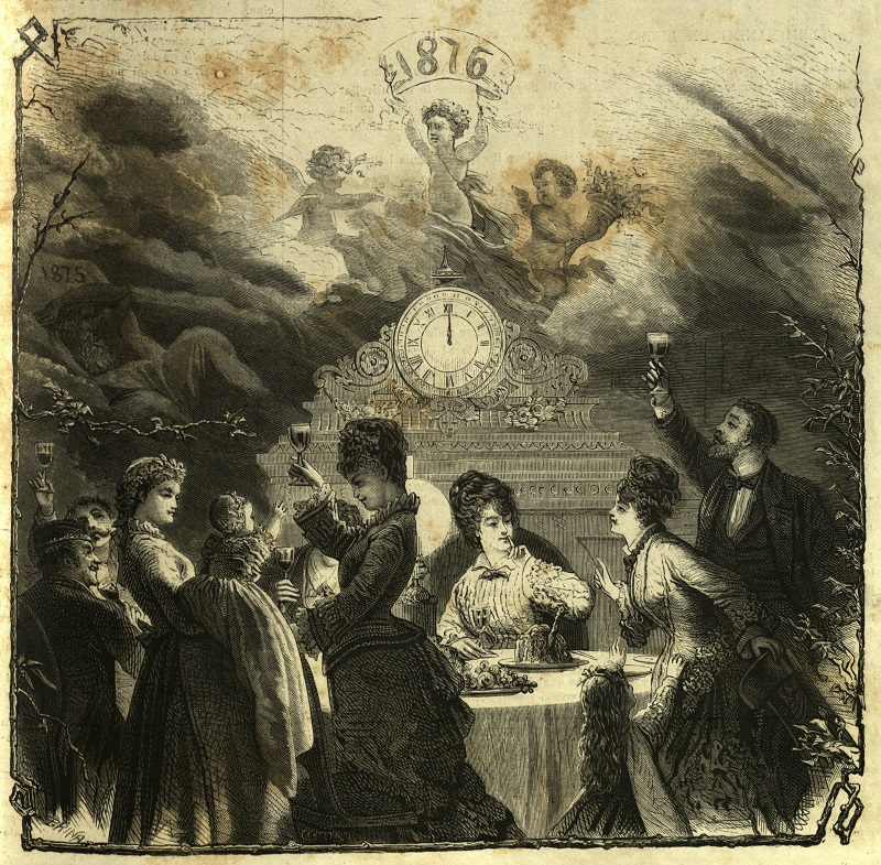 SenatoStampa's tweet photo. #FeliceAnnoNuovo🥂🍾Da L’#illustrazioneItaliana, il brindisi di #Mezzanotte a #Capodanno 1876. #BibliotecaSenato📚 https://t.co/Orpwg9i24v #Capodanno2020 #Buon2020 https://t.co/4NOtQkUYv4