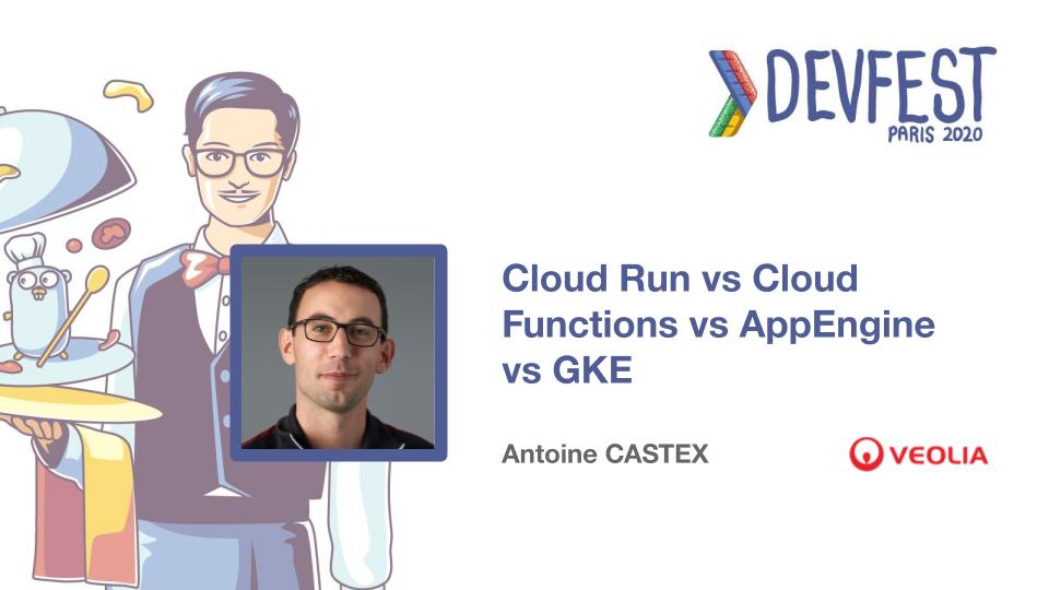 devfestparis's tweet image. 🎙️Talk alert #DevFestParis 2020🎙️
#CloudRun, #CloudFunctions, #AppEngine, #GKE : quel service pour quel usage ?
Viens participer à l'overview et aux use cases d'Antoine CASTEX pour comprendre les limites et différences de chaque solution ➡️ ow.ly/alJc50xI2C0