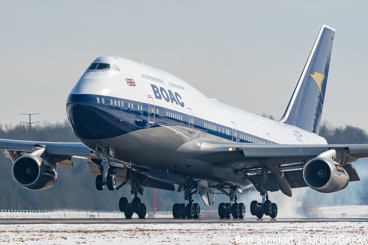 BAretrojets's tweet photo. Here is a reminder of the contenders.
BEA A319 (@andyd888 ), BOAC B744 (@AirlineGeeks) and BA Landor B744 (@DENAirport). All are fantastic photos, but remember we are voting for the best livery, rather than photo. Poll closes at 9pm tonight. What a great year #BA100 has been. https://t.co/aj8FFHOPTm