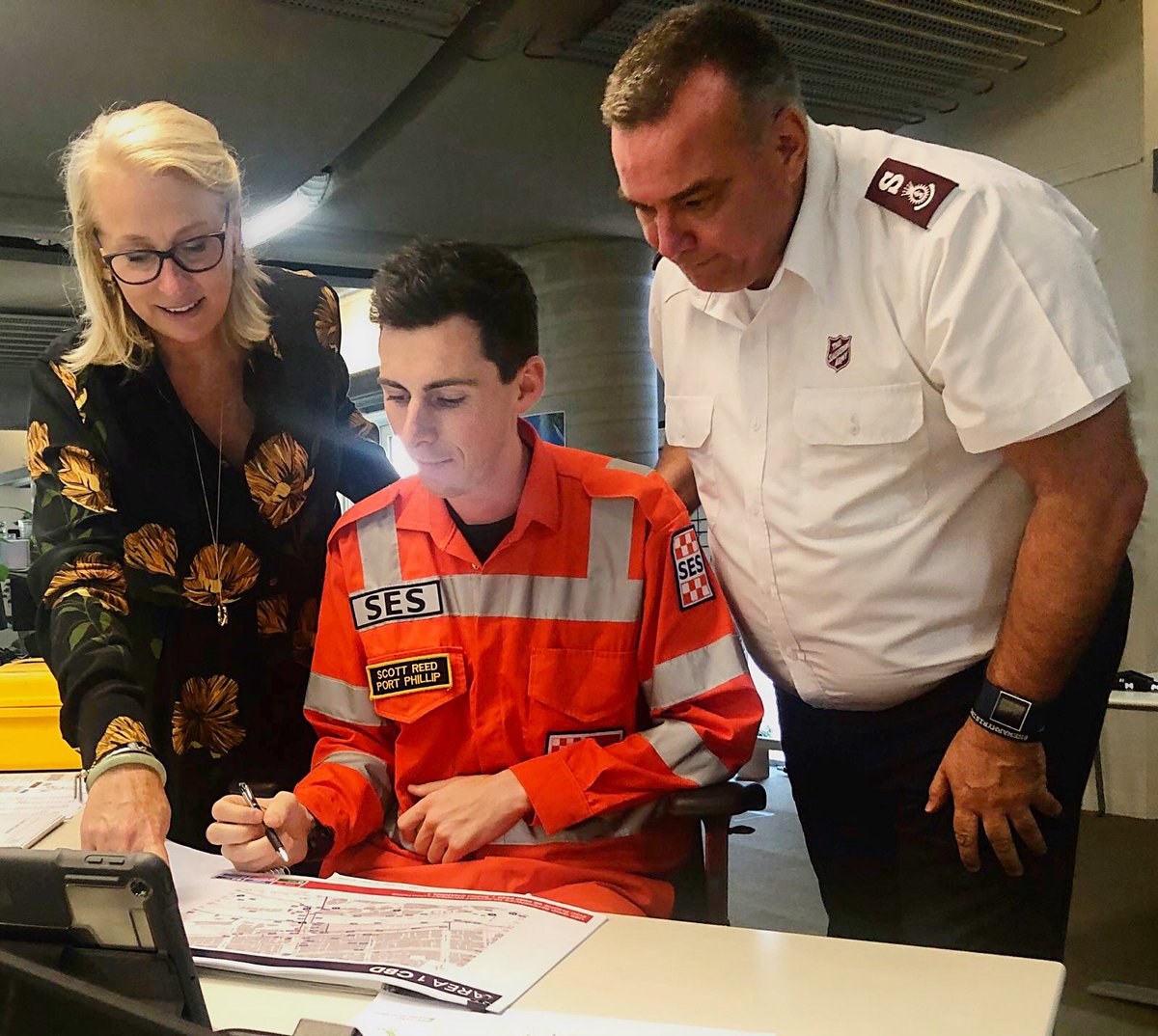 sallycapp's tweet photo. On behalf of the City of Melbourne I want to thank the Police, Emergency Services workers and Salvation Army volunteers who are helping to make our free family event in the city safe and enjoyable. https://t.co/CKzTZ1AoSH