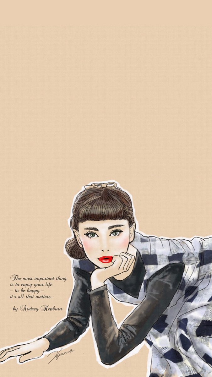 平泉春奈 作品集販売中 重版決定 19年最後の壁紙プレゼント The Most Important Thing Is To Enjoy Your Life To Be Happy It S All That Matters By Audrey Hepburn 何より大事なのは 人生を楽しむこと 幸せを感じること それだけです