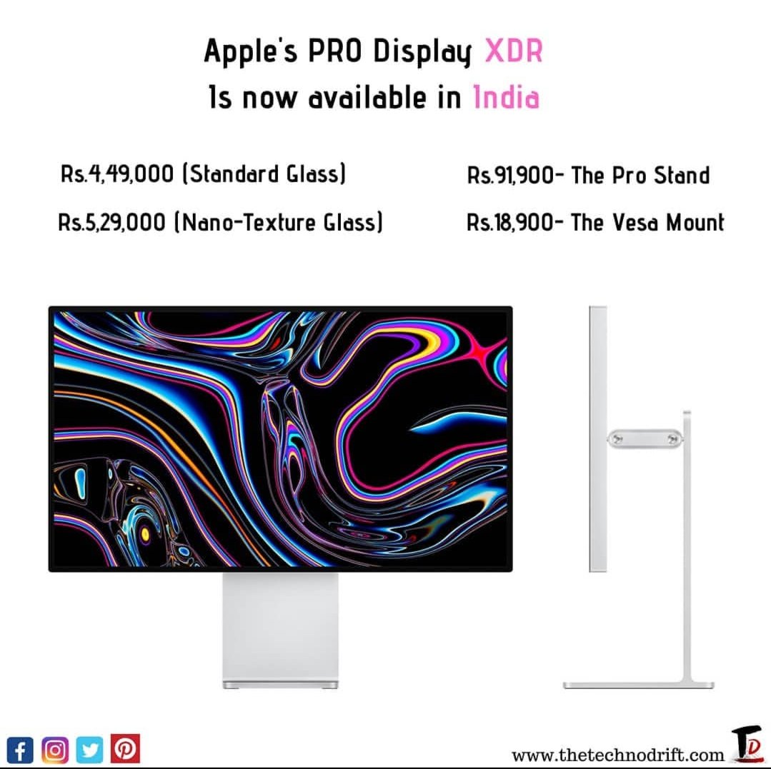 techno_drift's tweet photo. Apple launched its most advanced high end XDR display in the market. Colors that you can live with. Colors that is beyond your imagination. Are you excited to have a look? Let us know in comments. #Apple #prodisplayxdr #prostand #thetechnodrift https://t.co/rlMIAnjDtM