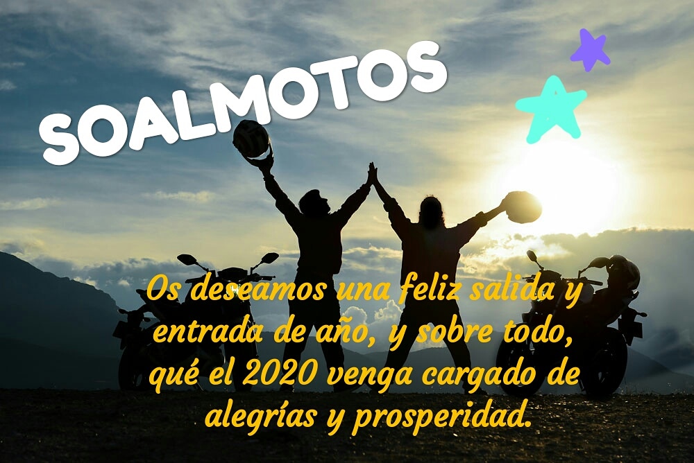 MotosSoal's tweet photo. El equipo de Soalmotos queremos desearos una feliz salida y entrada de año. Feliz 2020!!! ✌️
#soalmotos #felizañonuevo #Feliz2020 https://t.co/R2w7lG9WSr