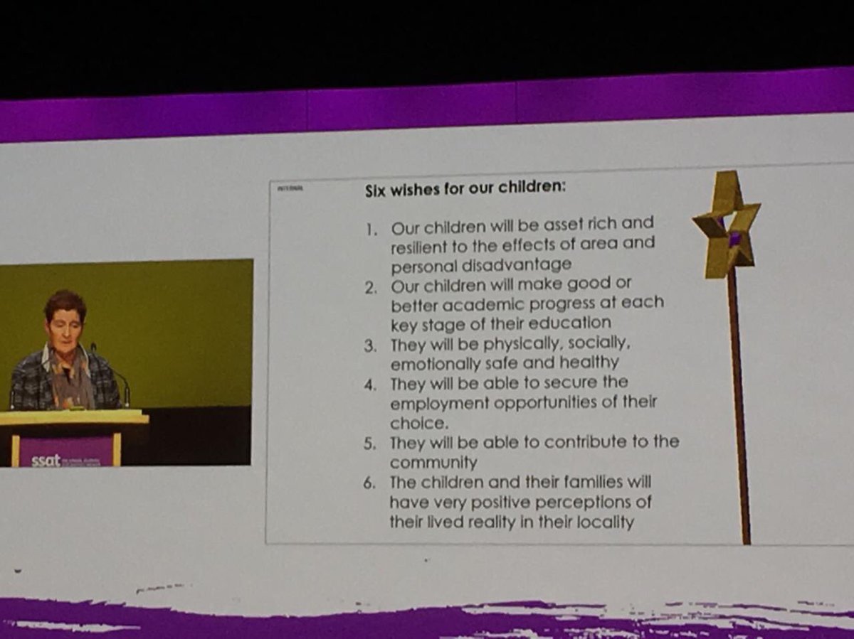 it_se's tweet image. 6 wishes developed Manchester Communication Academy can be applied to so many levels of education. Presented by John Rowlands and Dr Patsy Hudson. As HE educators, we want these wishes for our students. Replace ‘children’ with ‘student’.@ssat #SSATNC19
