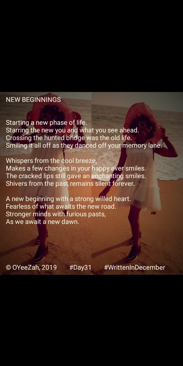 AlongeOyizah's tweet photo. @DWritersConnect #Day31
#WrittenInDecember
#TheWritersConnect
#newbeginnings https://t.co/du8p9MnwPZ