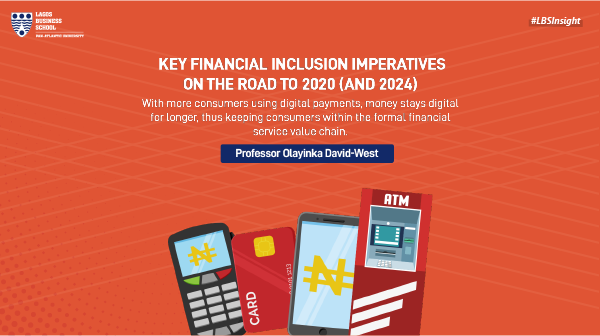 With more consumers using digital payments, money stays digital for longer, thus keeping consumers within the formal financial service value chain. 
#LBSFaculty, <a href="/ydavidwest/">Prof_Olayinka</a> discusses a few imperatives that should be prioritised for achieving CBN's goals. 
bit.ly/cbn2024