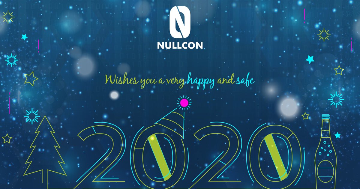 nullcon's tweet photo. Thanks to all our attendees, speakers, volunteers, sponsors & partners for an amazing year 2019 & #NullconDasham!
You all made 2019 awesome!🥳
We'd like to take this time to wish you a very happy New Year.🚀
Cheers to an exciting 2020 ahead. #Nullcon2020🏖 https://t.co/6ZsyvbGS7F