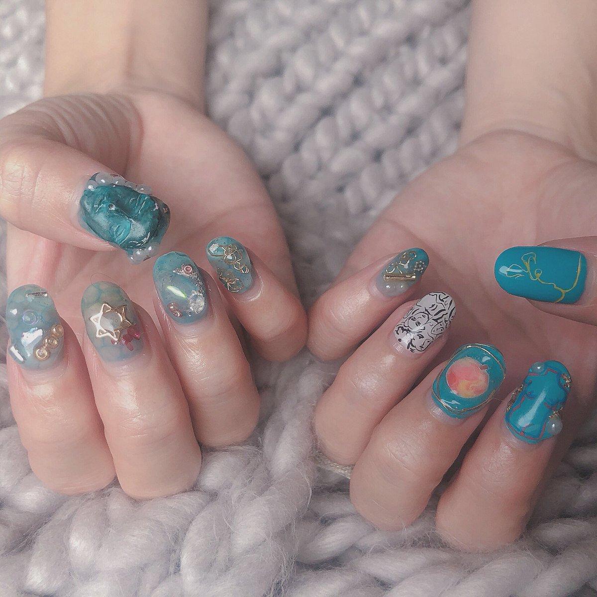 クドーのもの 今年最後の自分ネイルは 君の名前で僕を呼んでネイルです 映画ネイル 君の名前で僕を呼んで Callmebyyourname