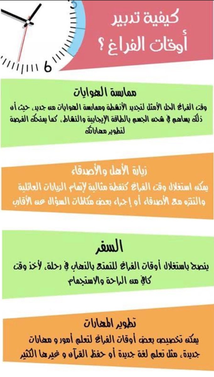 libjeddah1440's tweet photo. الإنسان الناجح هو من يعرف كيف يدير وقته، ويغتنم أوقات فراغه بما يعود عليه بالنجاح والتقدم في حياته، ولقرب اجازة منتصف العام الدراسي تطرح لكم #المجلة_الثقافية موضوع عن #كيفية_إدارة_الوقت
اختيار أ/زينب بوقس
#وزارة_الإعلام 
#المكتبة_العامة_بجدة
@abdullahalkenan 
@abdulhadialam16 https://t.co/P0It6hpUm6
