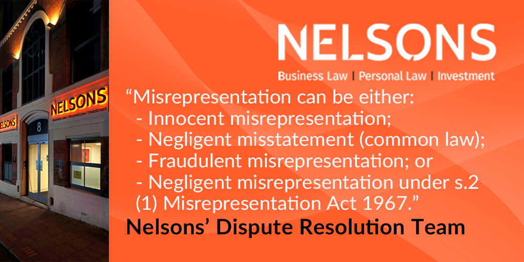 Nelsons_Law's tweet photo. Terms in contracts can sometimes be deemed to be false or misleading and are intended to entice a party to enter into the agreement. When this happens the aggrieved party may be able to pursue legal action for #ContractMisrepresentation. Read more: https://t.co/Tt5wradRrl https://t.co/P6POYjX3Oa
