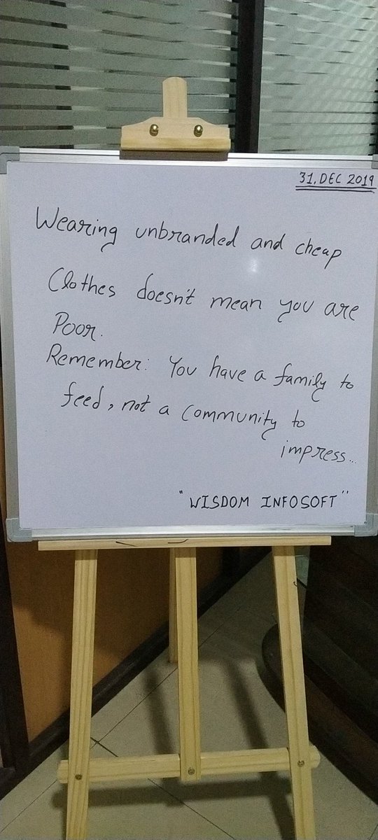 WisdomInfoSoft's tweet photo. Wearing unbranded and cheap clothes doesn't mean you are poor. Remember: you have a family to feed, not community to impress. https://t.co/VqTX9jcPr0
