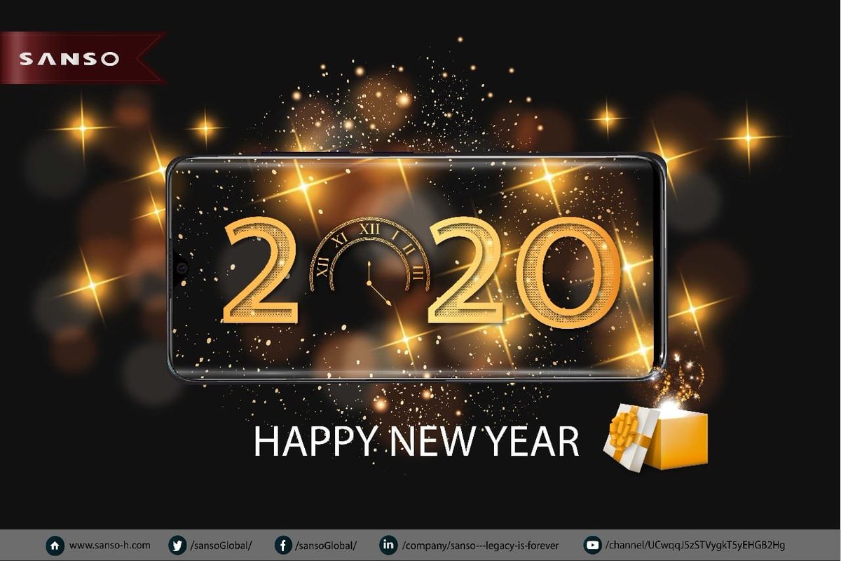 SansoGlobal's tweet photo. SANSO wishes you all a very blessed new year. Let's make some new milestones together.

#Sanso #SansoTechnologies #SansoMobile #SansoGlobal #SansoWishesNewYear #NewYear2020 #HappyNewYear #LegacyIsForever https://t.co/ppbgvQu9TF