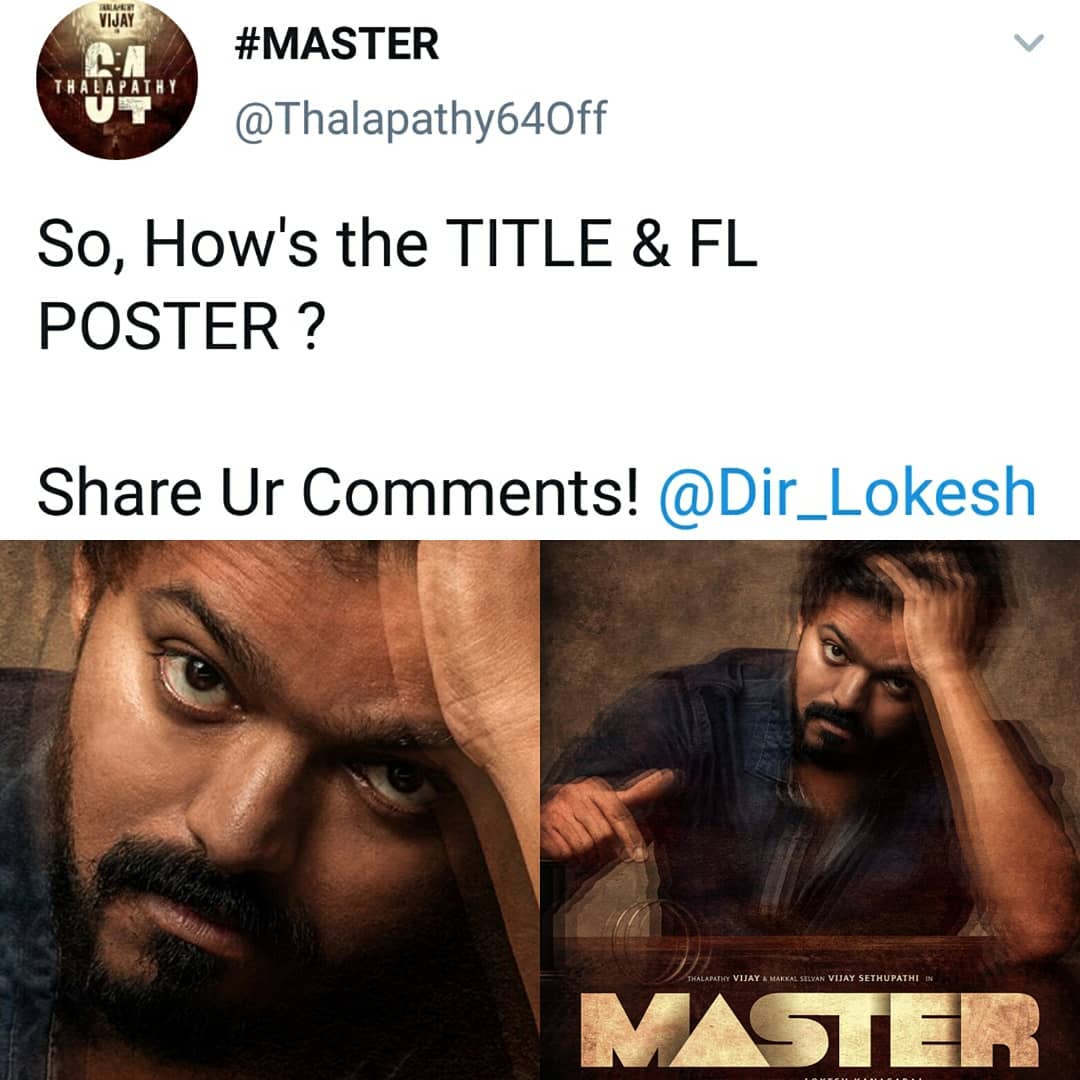 rithwik2001's tweet photo. Unexpected first look of thalapathy 64...MASTER https://t.co/0b8KWtmruO