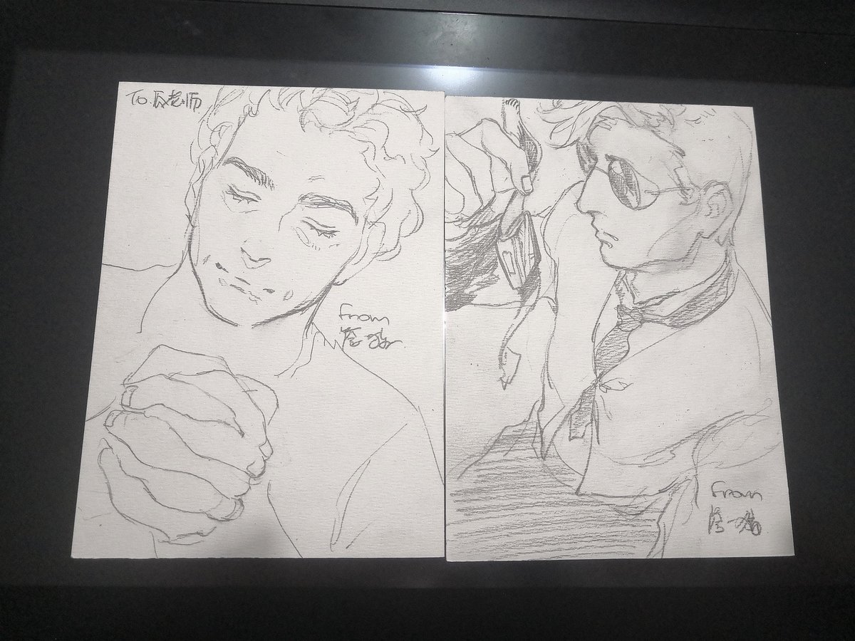 some good omens doodles for slash-only15 in beijing tomorrow!!
#goodomens #ineffablehusbands 