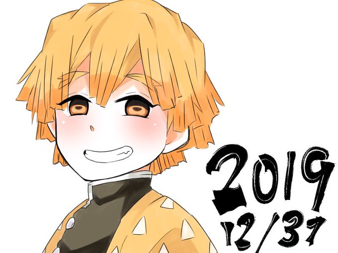 エルさんがTwitterに投稿した我妻善逸(鬼滅の刃)のイラスト。