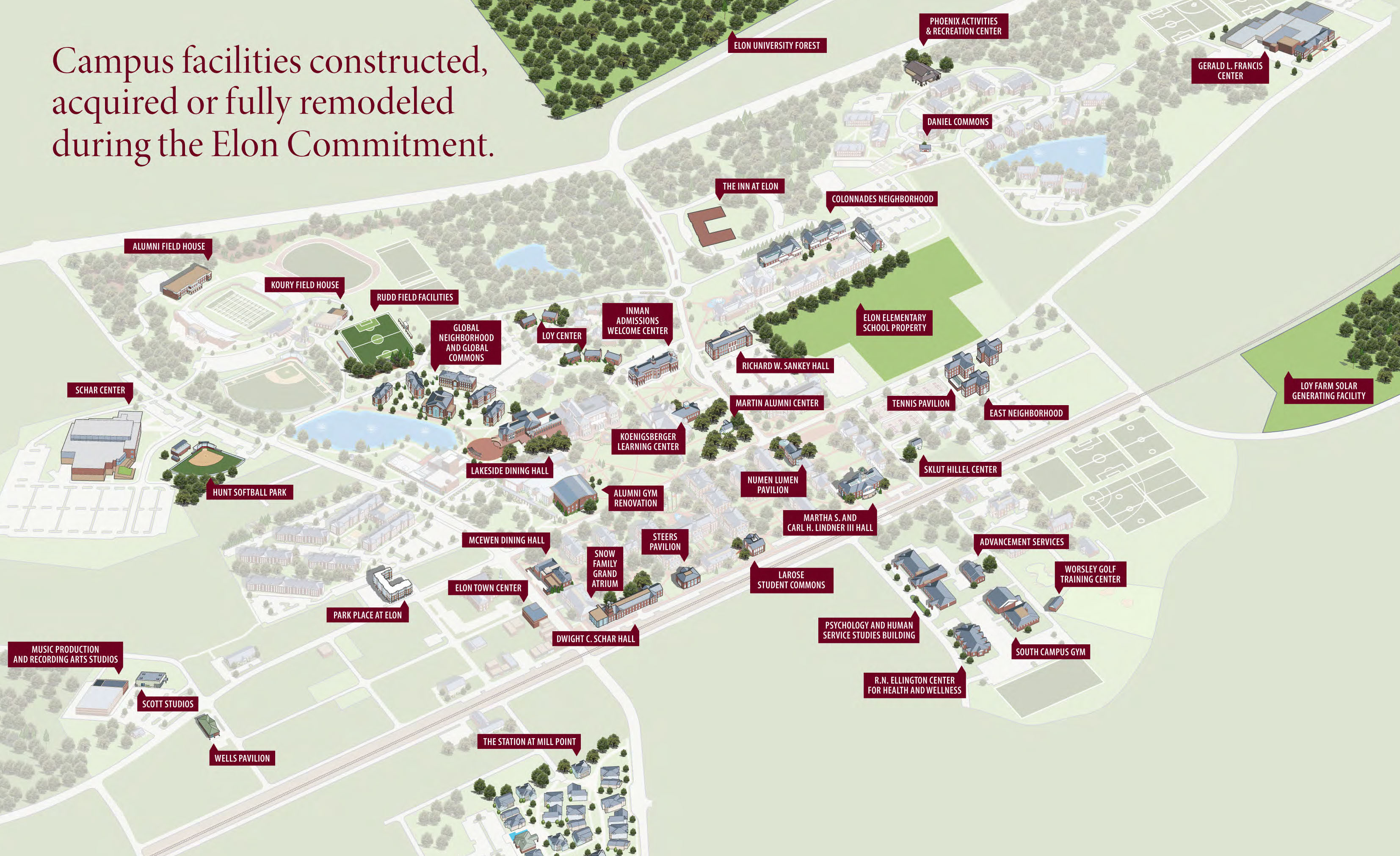 Elon University Interactive Map Elon University On Twitter: "It's Amazing What Can Happen In A Decade! See  This Map Of Elon's Campus Growth Since 2009. Lots Of Hard Work And Generous  Donors Have Created The Nation's