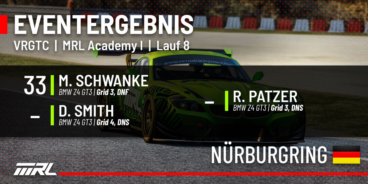 SimracingMrl's tweet photo. Ergebnisse vom 10. Lauf der VRGTC
#mrl #mrlsimracing #vr #virtualracing #gt3 #grt #grasserracingteam #esports https://t.co/bU0J4aTpOp