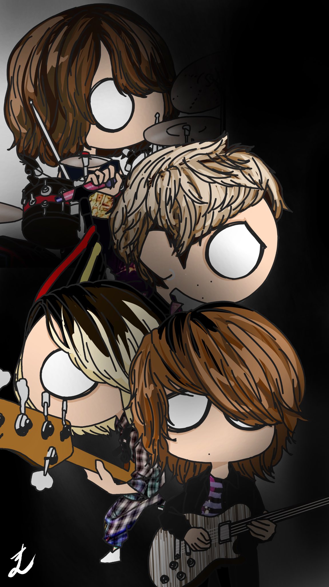 まとば あけましておめでとうございます イラスト One Ok Rock Eye Of The Storm Japan Tour 壁紙用イラスト 文字あり なし 1 2枚目 Iphone 8用 3 4枚目 Iphone X用 Oneokrock Taka Toru Ryota Tomoya イラスト デジタル 加工