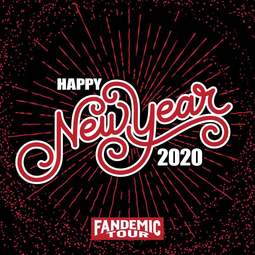 FandemicTour's tweet photo. As around the world the year flips from 2019 to 2020, we want to express our heartfelt thanks to you!  We are looking forward to #2020 with all of you and can’t wait to share all that we have planned!  🥂#Fandemicdead #TWD #cosplay #comiccon #familyfriendly #Artists #Atlanta https://t.co/AlRm34JNK3