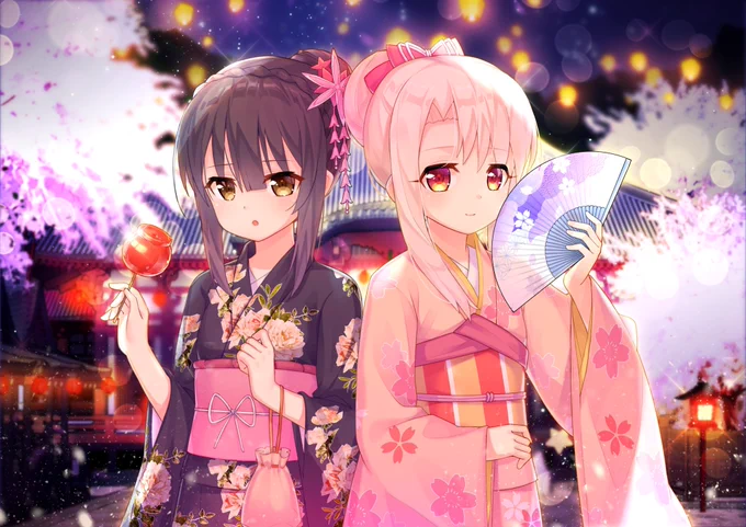 あけましておめでとうございます!!新たな一年もよろしくお願いします!
新年服イリヤ✖️ミユです! 