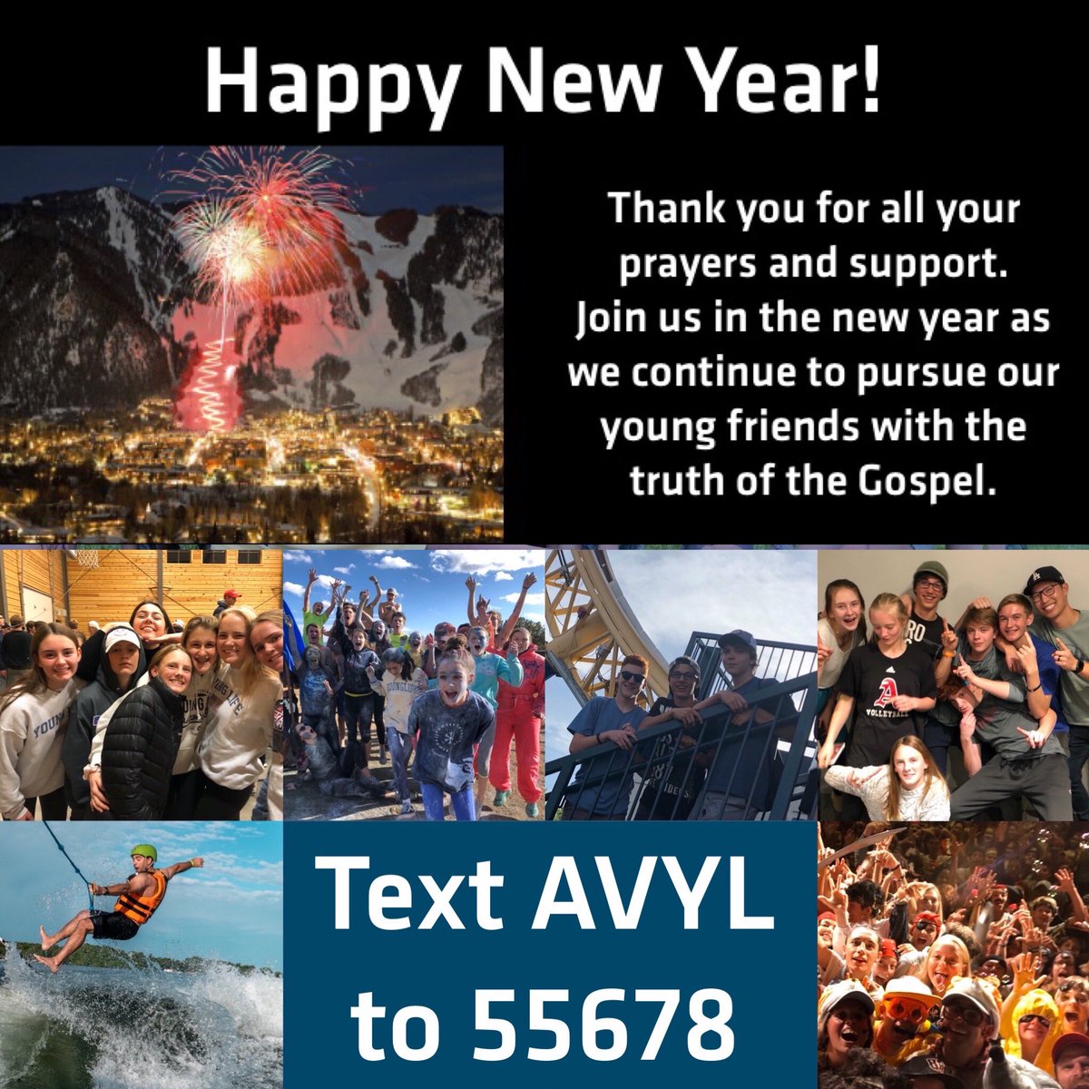 YLAspen's tweet photo. There is still time to give a year end gift. Text to give or go to our website (link in our bio) to give a one time gift or setup recurring gift. Happy New Year! https://t.co/tc06XN7ZWO