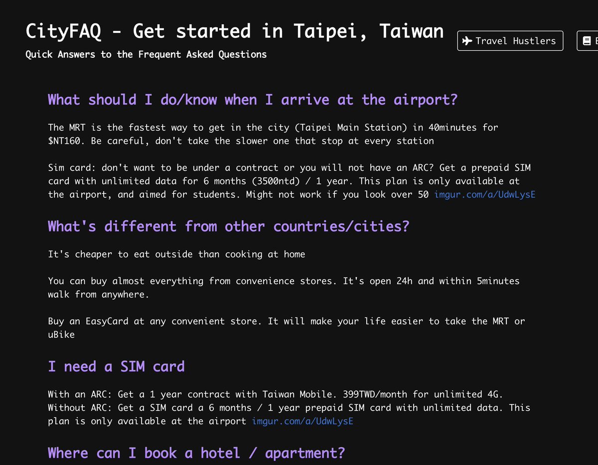 eric_khun's tweet photo. 🚀 Today releasing "CityFAQ" https://t.co/uCRxU22DBI : An "FAQ" to "Get Started" in a new city

🌍 Crowdsourced answers by long term expats to the most Frequented Asked Questions

👫 Want to contribute? Fill that spreadsheet: https://t.co/ysvKOgYT0N
👇👇👇 https://t.co/B2GYoOa9bx