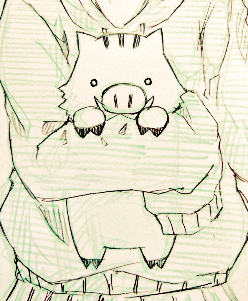 #今日の小梅ちゃん
2019年描き納めです。 