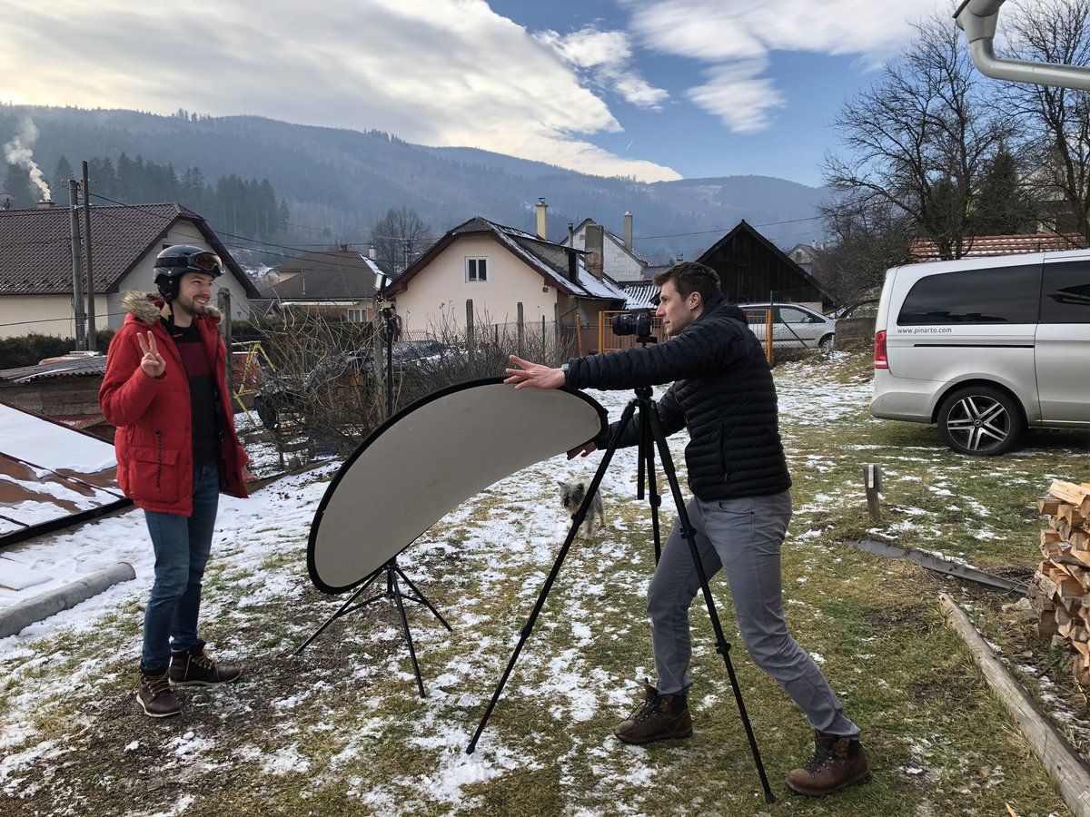 filipbigos's tweet photo. The making of the next episode of Learn English With Filip! Thanks for the help, Pinarto 🤗 https://t.co/2TIr4E8UVA