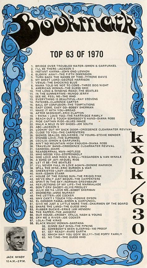 RadioRewinder's tweet image. Top 63 of 1970 #KXOK #StLouisRadio