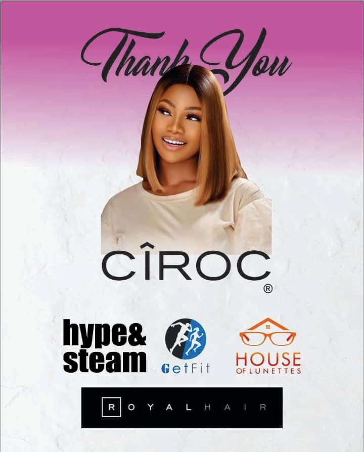 Symply_Tacha's tweet photo. I want to appreciate :
- @cirocvodka 🍸 - @house_of_lunettes 😎 - @Royalhairs 👩 - @GetFitng 🏋‍♀ - @hypeandsteamng 👗... for giving the “Symply Tacha” brand the opportunity to be of service and to partner with their brands to make history in Africa and beyond🔱

 #TachaForever https://t.co/ZxSxZkmJyD