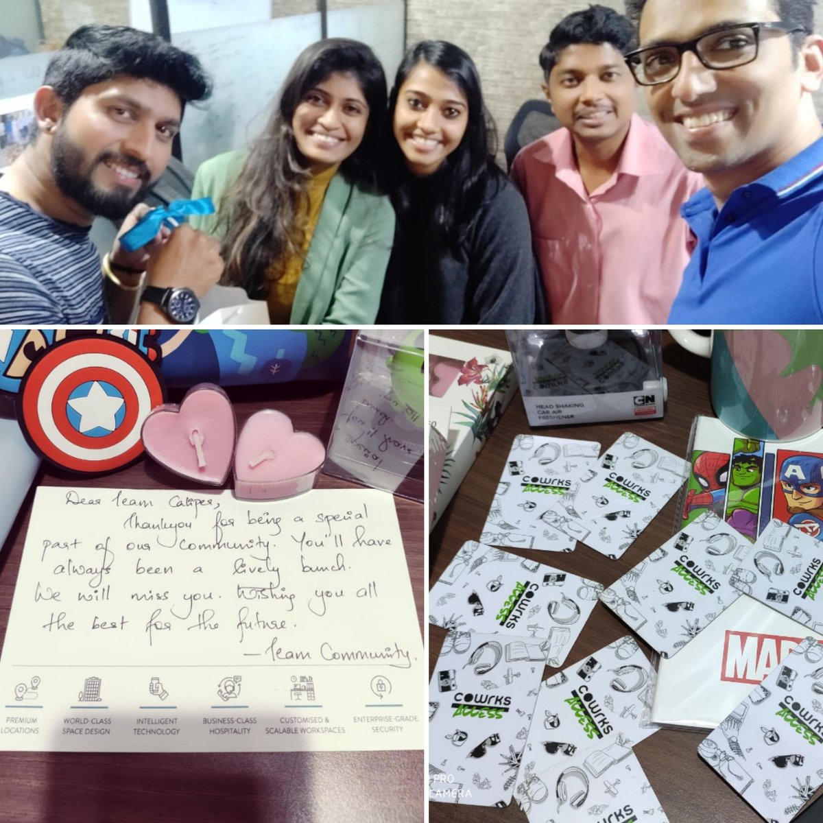 samiranbiswas's tweet image. Thanks team @CoWrks for making us feel at home for the last one year. A Sweet parting gift from Sharon and Gautami, the cheerful cowrks community leads, New Indiranagar. 
#newyear #newstart #coworks #startup