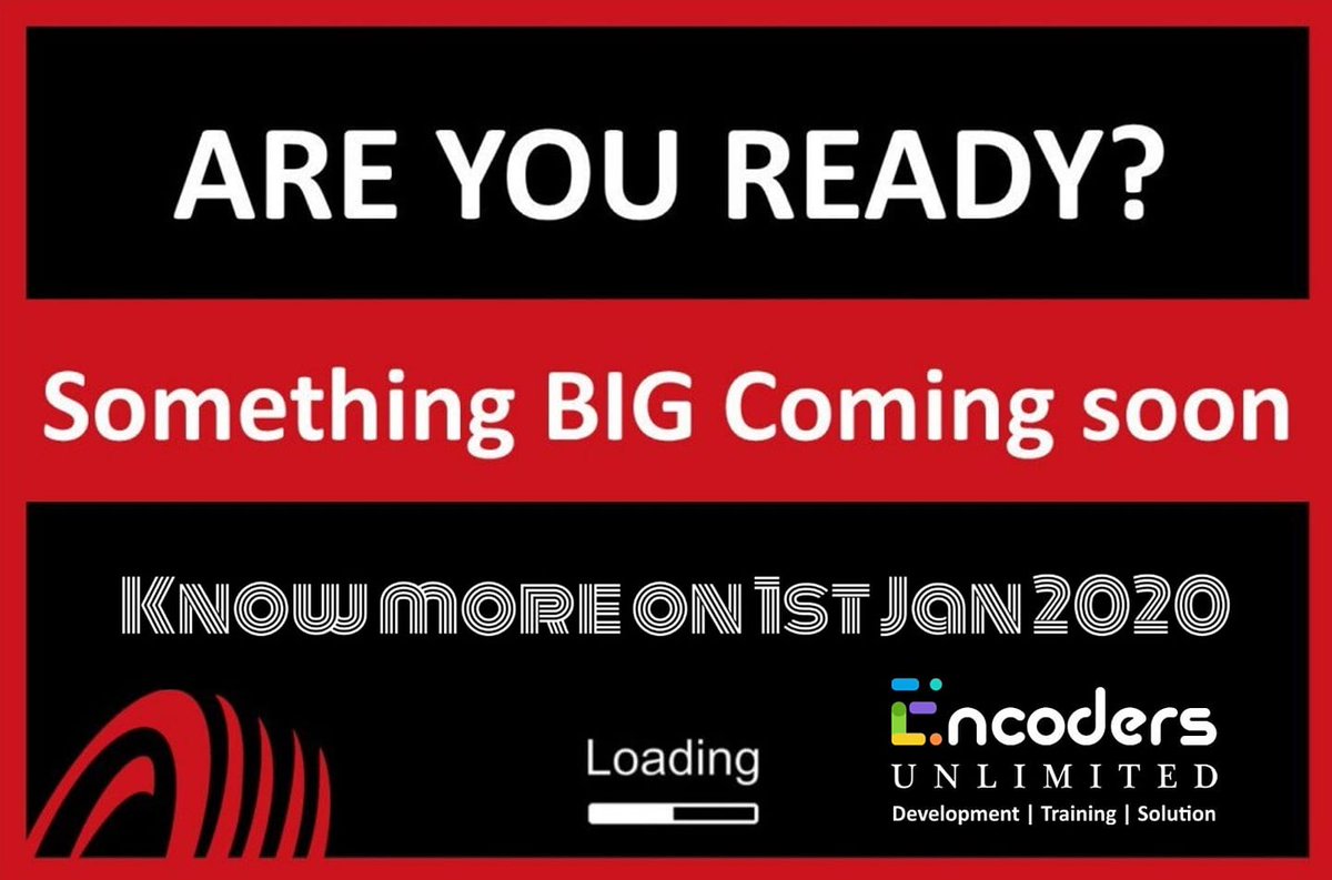 EncodersU's tweet image. Something BIG is coming tomorrow
#WatchThisSpace
#StayTuned