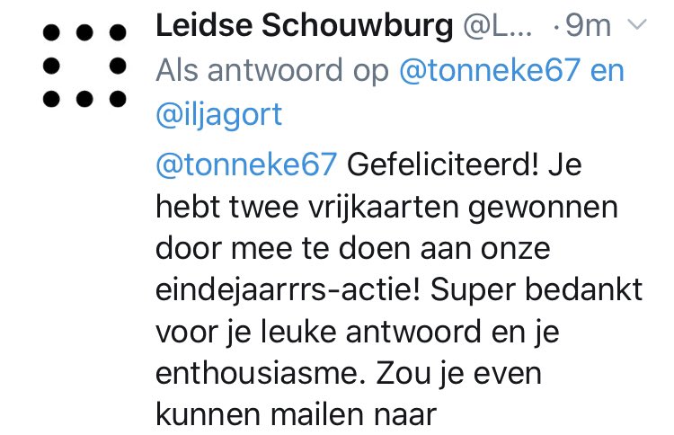 Nou ja, 2019 eindigt met een prijs! Alvast 1 leuke avond in 2020! 🥳