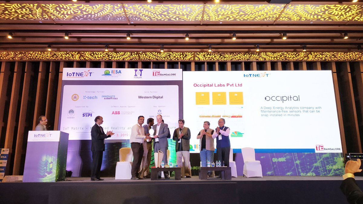 Honored to receive #MostPromisingStartup Award IoTNext 2019 in #IndustrialIOT category

#ThankYou for acknowledging our commitment to #SustainableManufacturing

Thank You <a href="/YourStoryCo/">YourStory</a> for the mention yourstory.com/2019/12/iot-in…