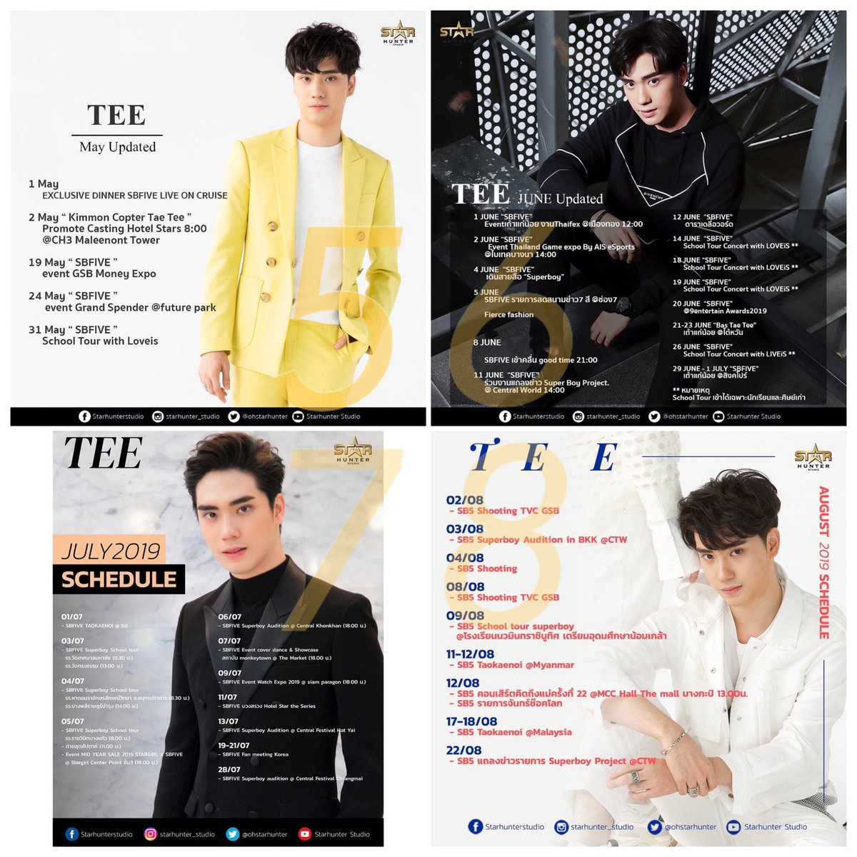 TEeTEe_TWFC's tweet photo. ตี๋~胡光平~oppa~@Tee_Jaruji
2019 งานหนักแล้วนะ👏
2020 สู้ๆนะ 💪
2019 辛苦了👏
2020 Fighting💪
#TEeThanapon
#AISBKKCountdown2020xSB5
#HighFive
#SBFIV https://t.co/F3J4ceIswd