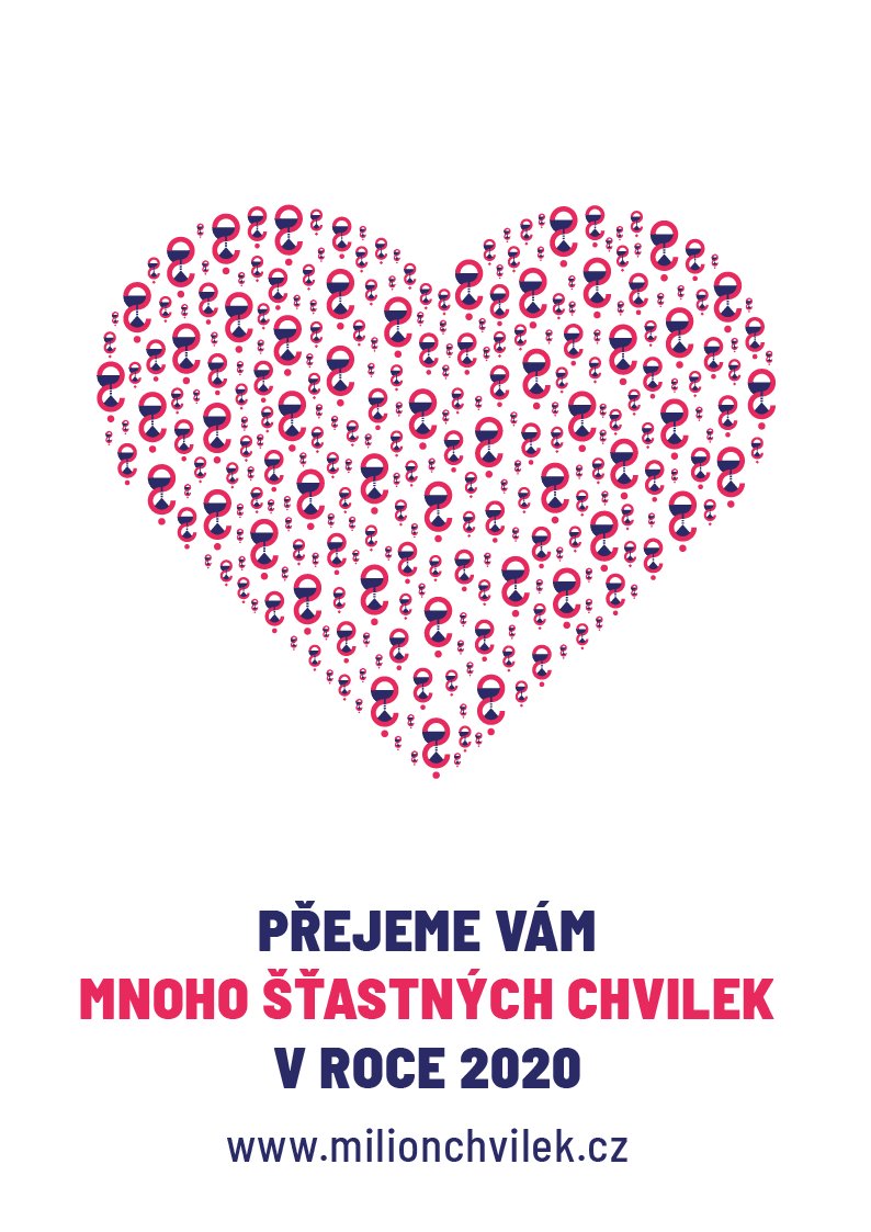 milionchvilek's tweet image. Milí a vzácní přátelé, PŘEJEME VÁM MNOHO ŠŤASTNÝCH CHVILEK V ROCE 2020. ❤️ #PF2020 #milionchvilek ;-)