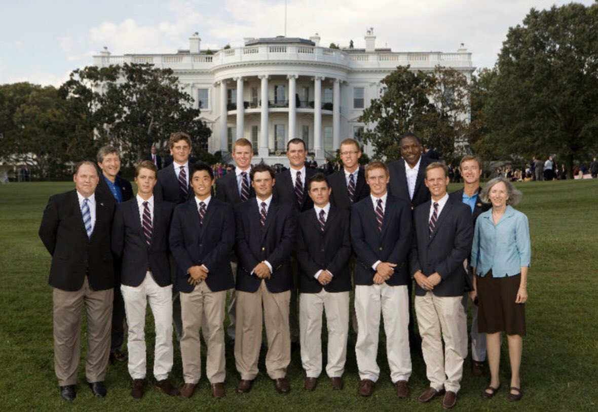 JakeAmosGolf's tweet photo. Beginning of the decade...
End of the decade...
It’s amazing where golf can take you

#AugustaState #ETSUgolf https://t.co/jSKHgKE3TO