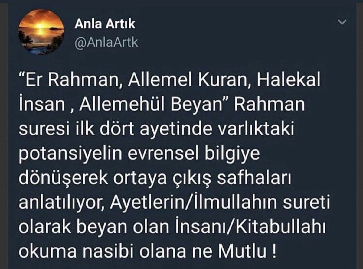 ademancan's tweet photo. #Herkes birbirinin ilminden yararlanır; ama sonuçta kendi #Aklıyla ve #ilmiyle
#yaşamınayönvermek #zorundadır! #Çünkü #sistemde #mazerete yer #yoktur!
#UstadAhmedHulûsi
#Kitabullahdiyorki !
#İnsandiyorki !
#TR🌀🇹🇷 https://t.co/1uwnaPNzFW