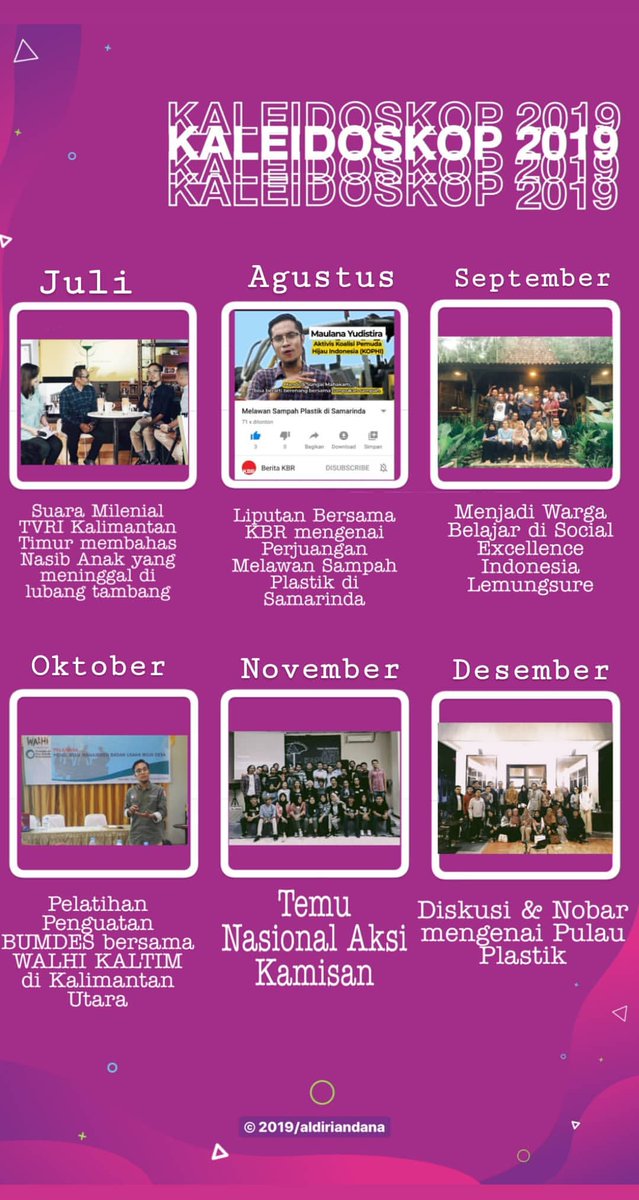Jarkujua_'s tweet photo. Sekilas perjalanan di Tahun 2019, semoga tahun depan bisa lebih produktif lagi 💪💪 #tetapnyata #jarkujua https://t.co/o8mRSeTeuG