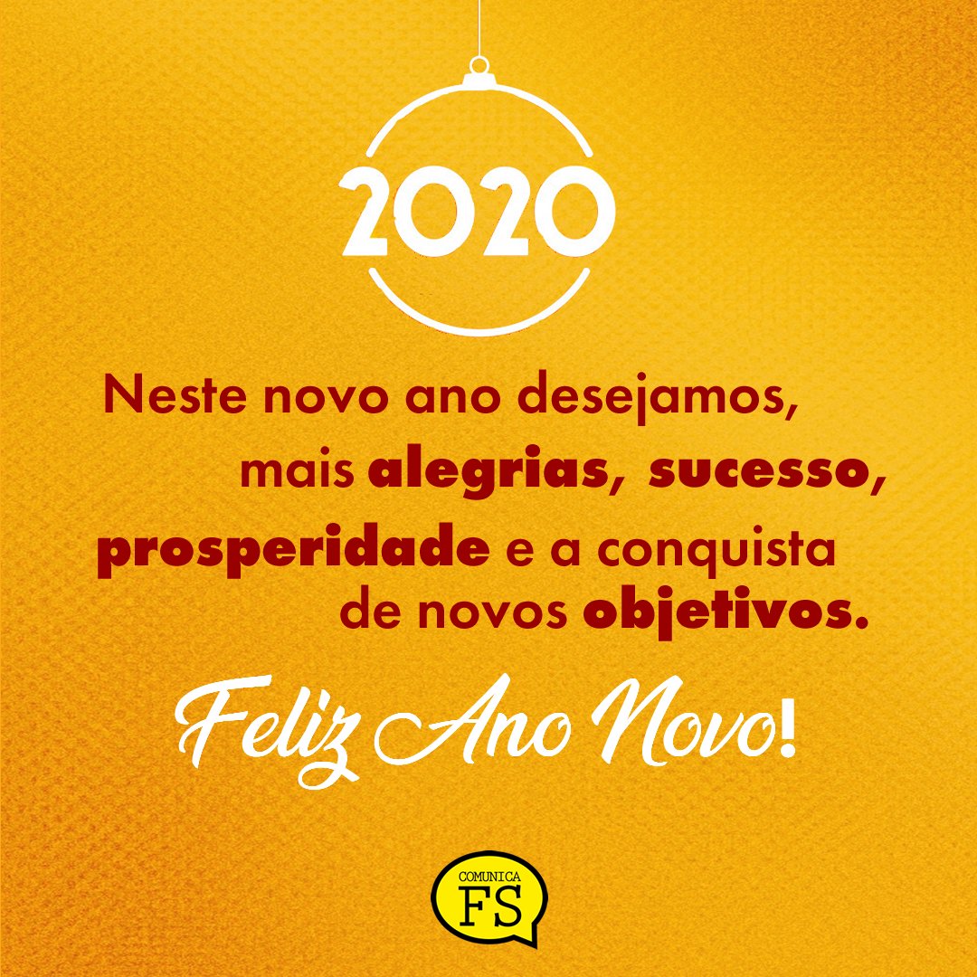 comunicafs's tweet photo. A Faculdade de Ciências da Saúde e o Comunica FS desejam a todos um 2020 com muita saúde, paz, realizações e harmonia! https://t.co/mqU4evIjcd