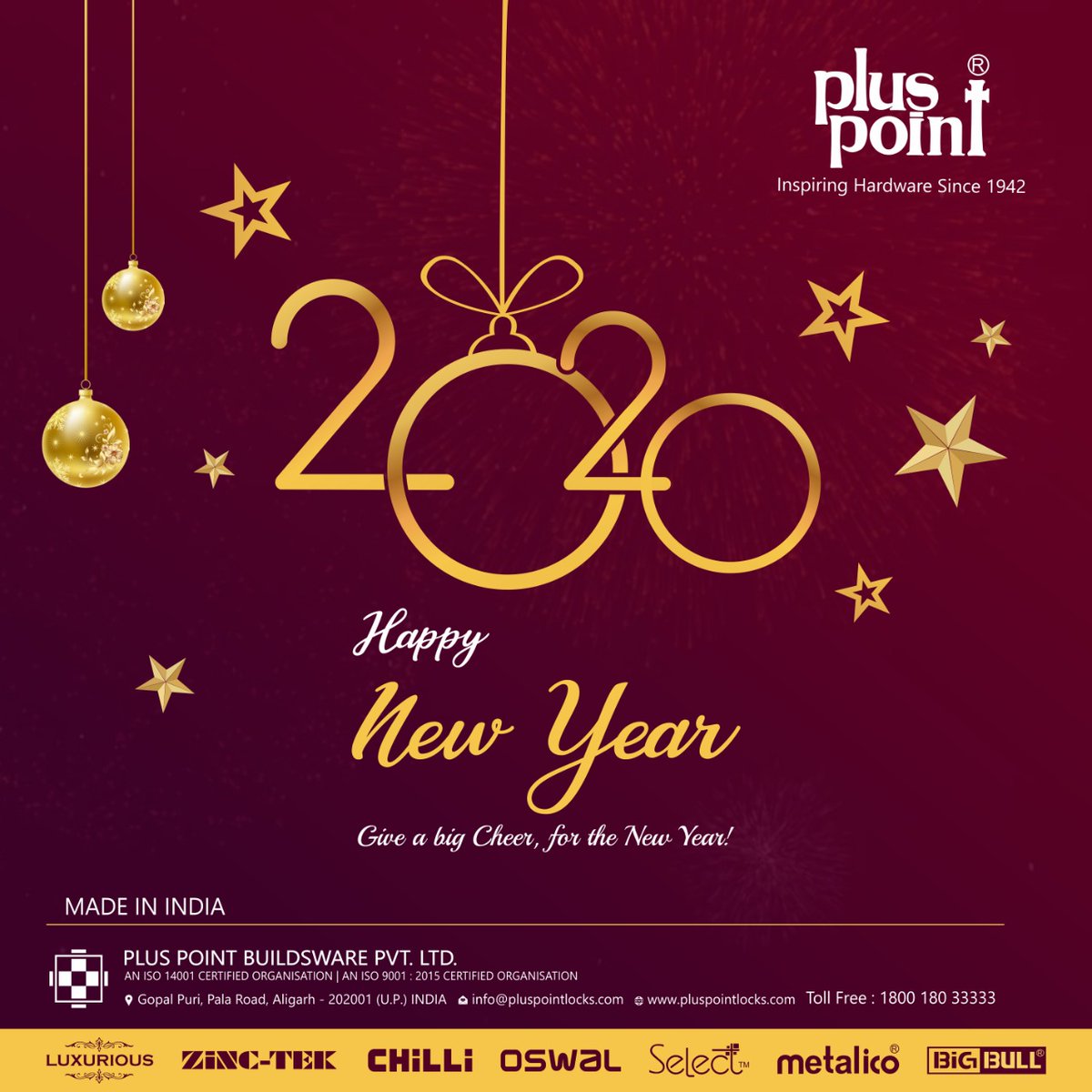 pluspointlocks's tweet photo. May Your Dreams And Wishes Come True, and May Prosperity Touch Your Own Feet. Wishing you a Happy New Year.
#happynewyear
#pluspoint https://t.co/FbRGBigvVW